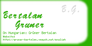 bertalan gruner business card